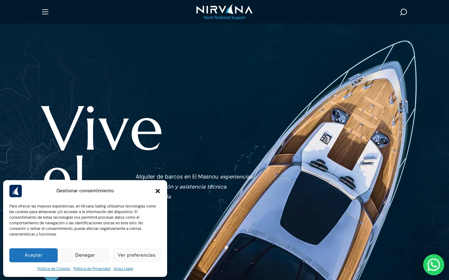 Web Nirvana Sailing, escuela de vela